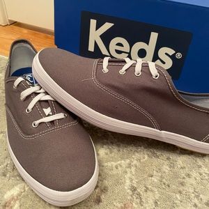 NWT Keds Champion Gray Canvas Sneakers